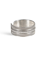 Load image into Gallery viewer, Silver Cuff Bracelet - adjustable,  braided sterling silver over a copper core

