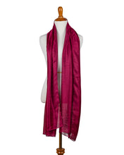 Load image into Gallery viewer, Red 100% Sheer Silk Scarf
