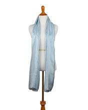 Load image into Gallery viewer, Turquoise 100% Sheer Silk Scarf

