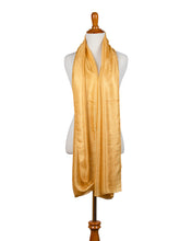Load image into Gallery viewer, Yellow Sheer 100% Sheer Silk Scarf
